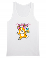 Kawaii Corgi Drinking Boba Tea Maiou Bărbat Runs