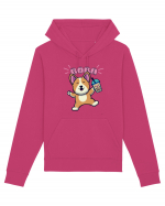 Kawaii Corgi Drinking Boba Tea Hanorac Unisex Drummer