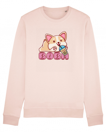 Kawaii Corgi Drinking Boba Tea Candy Pink