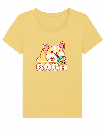 Kawaii Corgi Drinking Boba Tea Jojoba