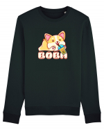 Kawaii Corgi Drinking Boba Tea Bluză mânecă lungă Unisex Rise