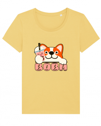 Kawaii Corgi Drinking Boba Tea Jojoba