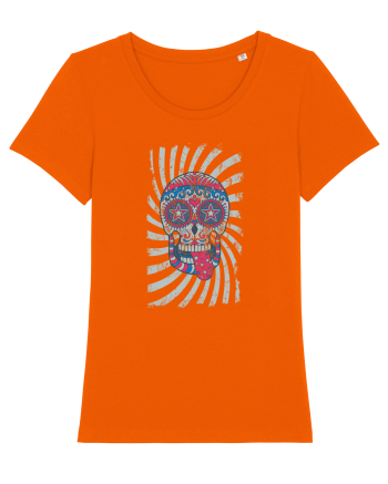 American Sugar Skull Bright Orange