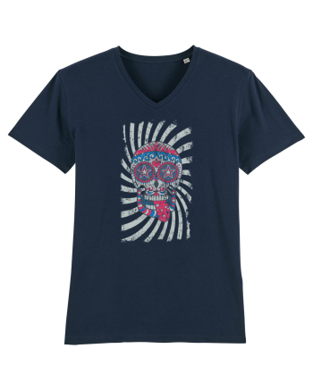 American Sugar Skull French Navy