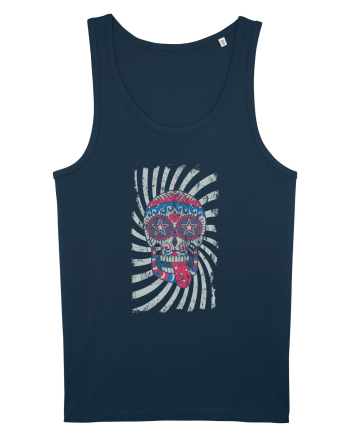American Sugar Skull Navy