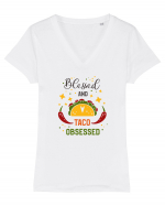 Taco Obsessed Tricou mânecă scurtă guler V Damă Evoker