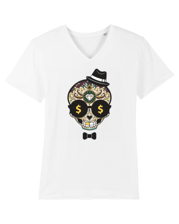 Dollar Sugar Skull White