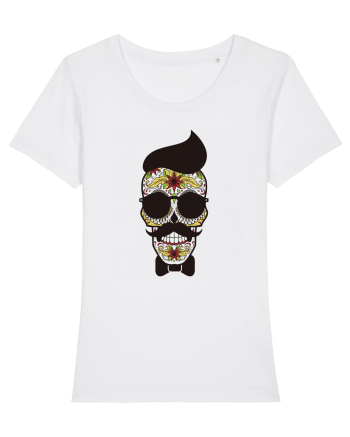Hipster Skull White