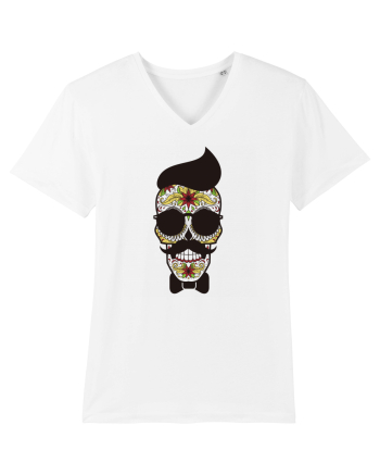 Hipster Skull White