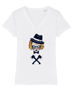 Autumn Monster Skull Tricou mânecă scurtă guler V Damă Evoker