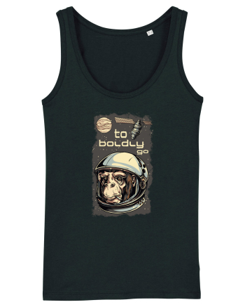 To Boldly Go Astronaut Ape Black