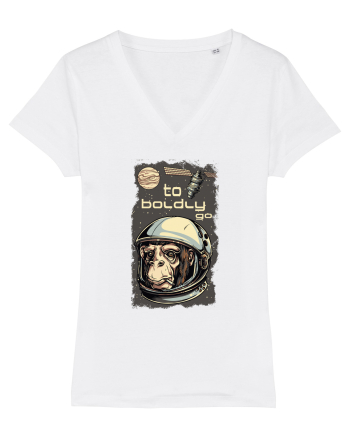 To Boldly Go Astronaut Ape White