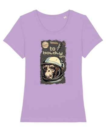 To Boldly Go Astronaut Ape Lavender Dawn