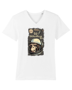 To Boldly Go Astronaut Ape Tricou mânecă scurtă guler V Bărbat Presenter