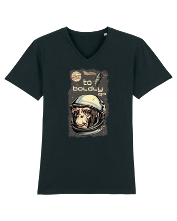 To Boldly Go Astronaut Ape Black