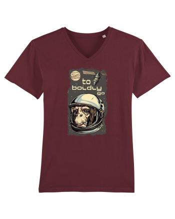 To Boldly Go Astronaut Ape Burgundy