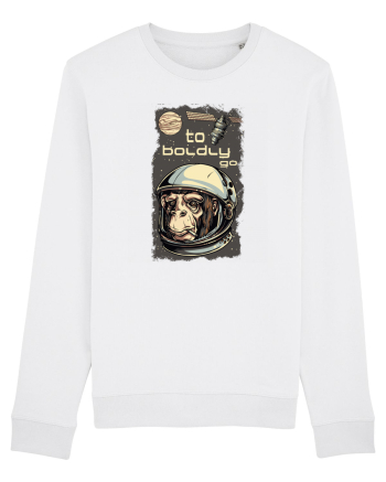 To Boldly Go Astronaut Ape White