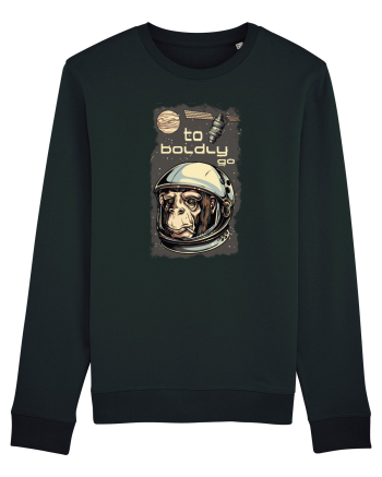 To Boldly Go Astronaut Ape Black