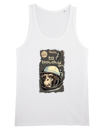 To Boldly Go Astronaut Ape White