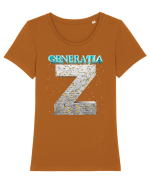 Generația Z Tricou mânecă scurtă guler larg fitted Damă Expresser