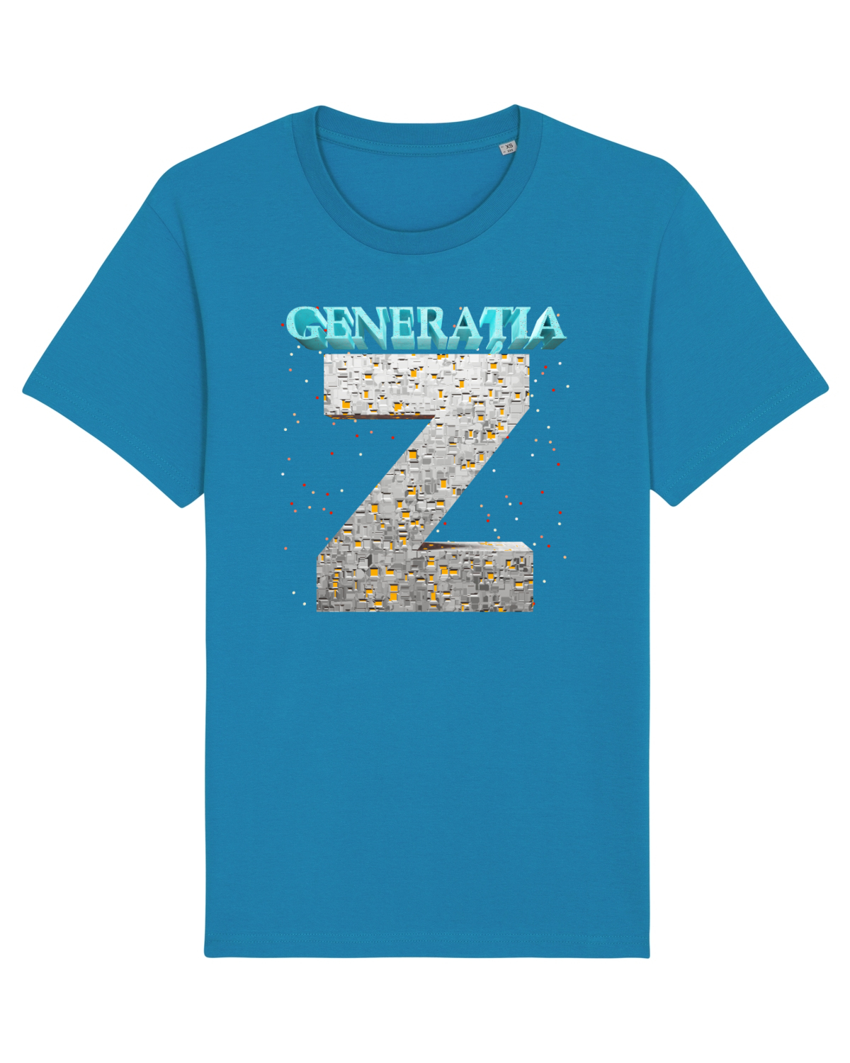 Tricou mânecă scurtă Unisex Rocker Azur