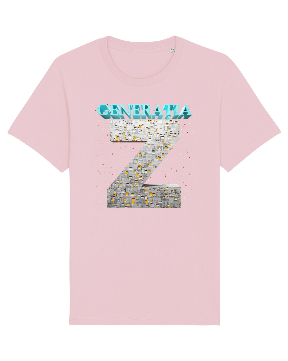 Tricou mânecă scurtă Unisex Rocker Cotton Pink