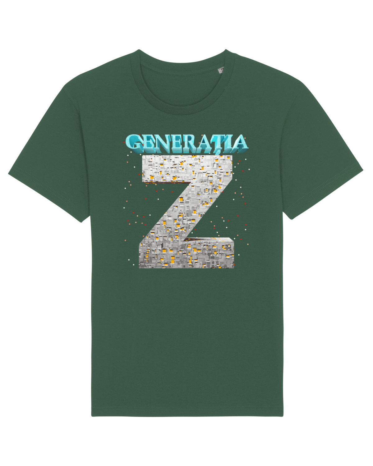 Tricou mânecă scurtă Unisex Rocker Bottle Green