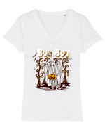 Boo In The Sheets Tricou mânecă scurtă guler V Damă Evoker