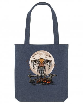 Pumpkin Head Scarecrow Midnight Blue