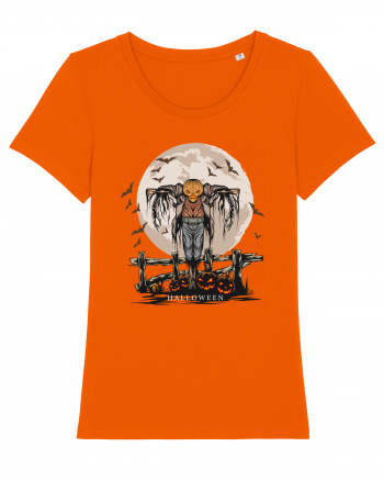 Pumpkin Head Scarecrow Bright Orange