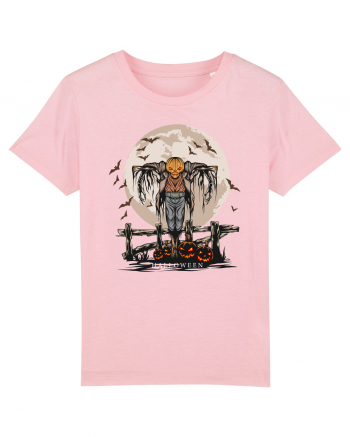 Pumpkin Head Scarecrow Cotton Pink