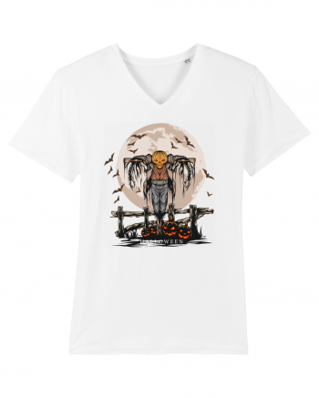 Pumpkin Head Scarecrow White