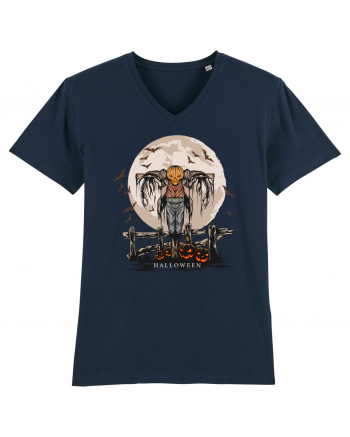 Pumpkin Head Scarecrow French Navy