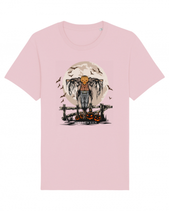 Pumpkin Head Scarecrow Cotton Pink