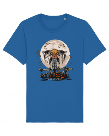 Pumpkin Head Scarecrow Royal Blue