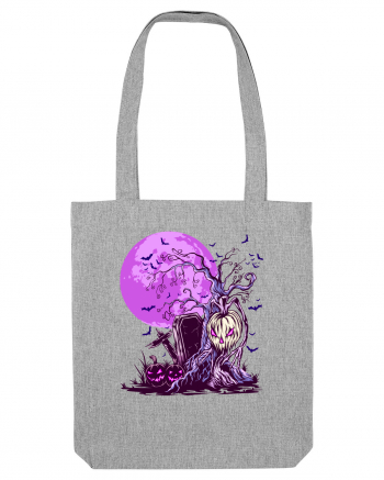 Purple Halloween Moon Heather Grey