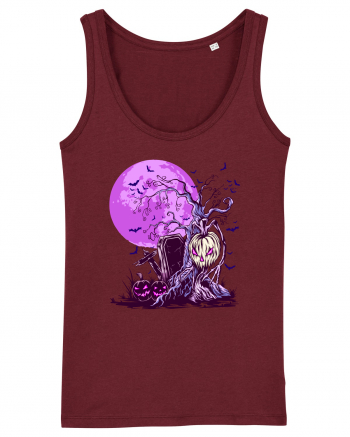 Purple Halloween Moon Burgundy