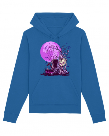 Purple Halloween Moon Royal Blue