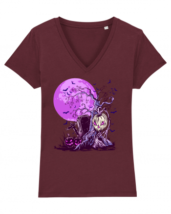 Purple Halloween Moon Burgundy