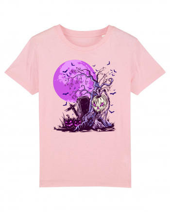 Purple Halloween Moon Cotton Pink