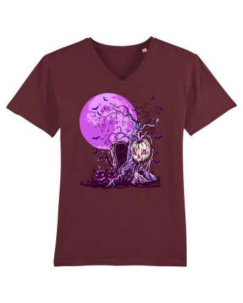 Purple Halloween Moon Burgundy