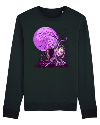 Purple Halloween Moon Black