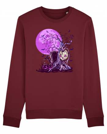 Purple Halloween Moon Burgundy