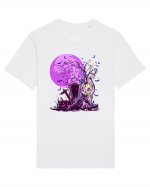 Purple Halloween Moon Tricou mânecă scurtă Unisex Rocker