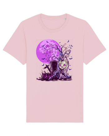 Purple Halloween Moon Cotton Pink