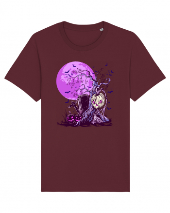 Purple Halloween Moon Burgundy