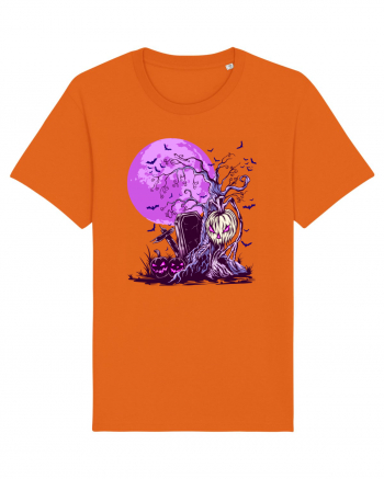 Purple Halloween Moon Bright Orange