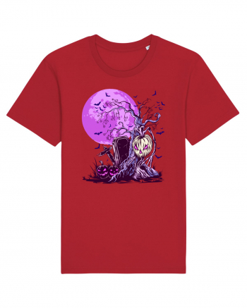 Purple Halloween Moon Red