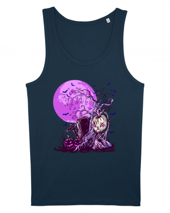 Purple Halloween Moon Navy