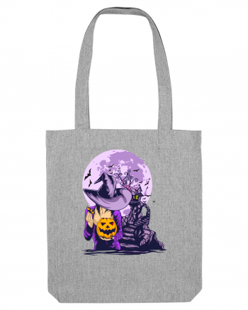 Sexy Purple Pumpkin Witch Heather Grey